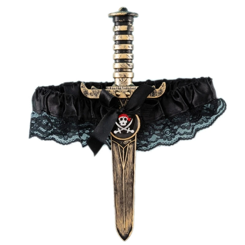 Merched Beca Bowknot Thigh Garter Belt – Red or Black Punk Rebellion Harness