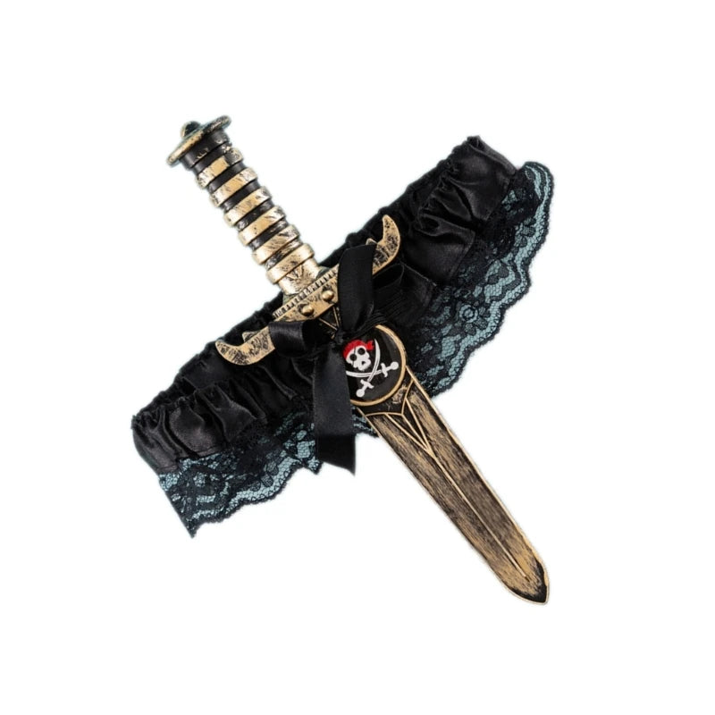 Merched Beca Bowknot Thigh Garter Belt – Red or Black Punk Rebellion Harness