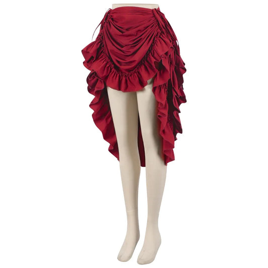 Merched Beca Corset Pirate Skirt – Baroque Lace-Up Mini Skirt